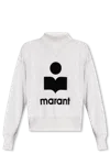 Isabel Marant Étoile Leather Sweatshirts In Gray
