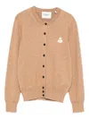 Isabel Marant Étoile Marant Etoile Mona Wool And Cotton Blend Cardigan In Gold