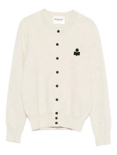 Isabel Marant Étoile Marant Etoile Mona Wool And Cotton Blend Cardigan In Orange
