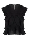 Isabel Marant Étoile Marant Etoile Nalou Cotton Top In Black