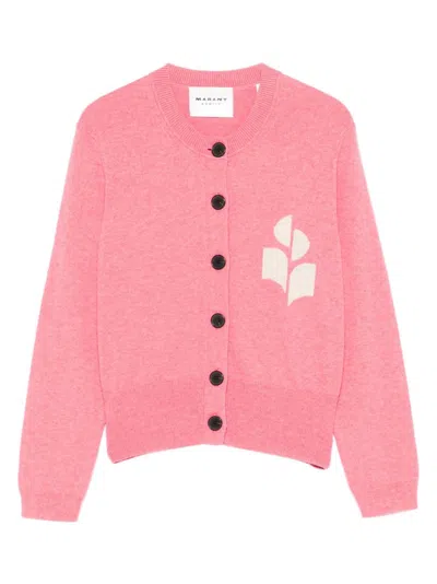 Isabel Marant Étoile Marant Etoile Newton Cotton And Wool Cardigan In Pink