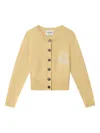 Isabel Marant Étoile Marant Etoile Newton Cotton And Wool Cardigan In Yellow