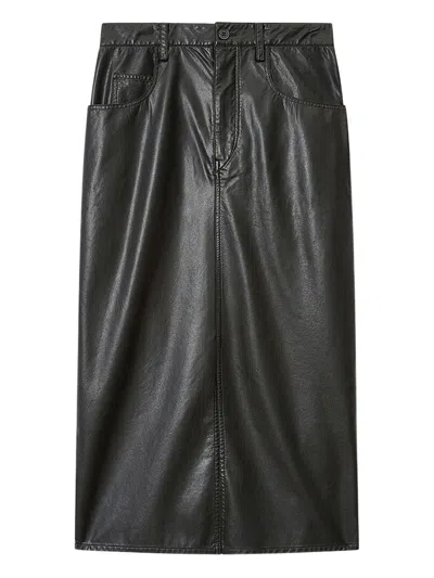 ISABEL MARANT ÉTOILE MARANT ETOILE NILAURIA FAUX LEATHER SKIRT