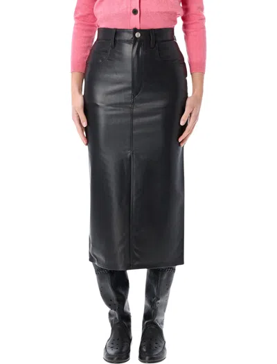 Isabel Marant Etoile Marant Étoile Nilauria Faux Leather Skirt In Black