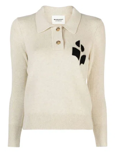 ISABEL MARANT ÉTOILE MARANT ETOILE NOLA WOOL AND COTTON BLEND POLO SHIRT