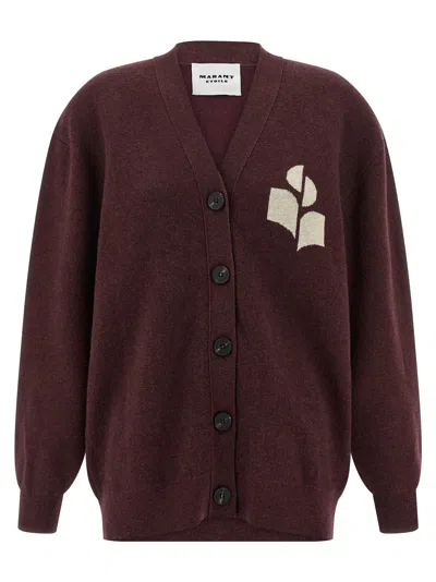 Isabel Marant Étoile Marant Etoile 'norton' Cardigan In Burgundy