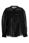 Isabel Marant Étoile 'plalia' Black Shirt With Pleated Details In Black