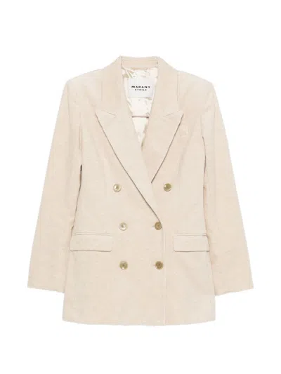 Isabel Marant Étoile Marant Etoile Rasma Cotton And Linen Jacket In Neutral