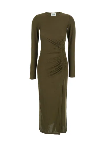 Isabel Marant Étoile Marant Étoile Ruched Modal Dress In Green
