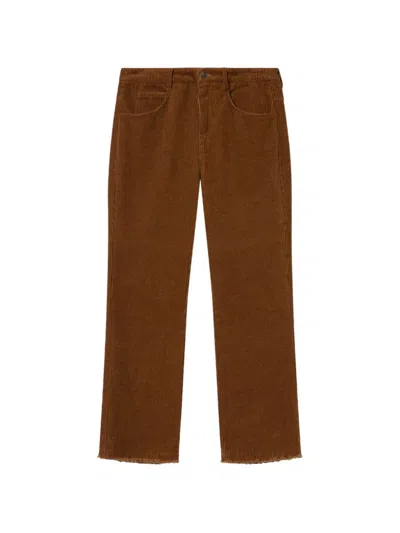 Isabel Marant Étoile Marant Etoile Ruthie Cotton And Blend Trousers In Beige