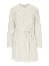 Isabel Marant Étoile Leozi Striped Mini Dress In White