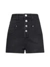 Isabel Marant Étoile Jovany Ultra High Rise Denim Shorts In Faded Black