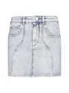 Isabel Marant Étoile Vesna Panelled Denim Miniskirt In Blue