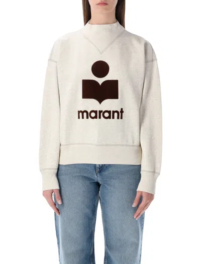 Isabel Marant Étoile Marant Etoile Stand-up Collar V-neck Long Sleeve T-shirt In White