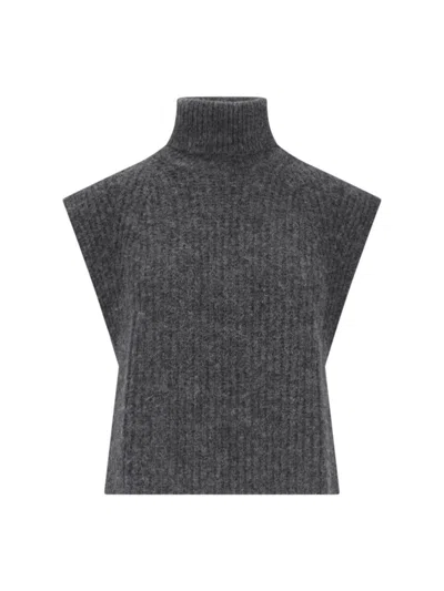 Isabel Marant Étoile Megan Alpaca Blend Knit Vest In Grey