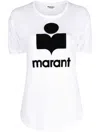 Isabel Marant Étoile Isabel Marant Etoile Logo Print Zewel Short-sleeve T-shirt In White
