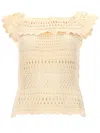 Isabel Marant Étoile Zaelle Off The Shoulder Crochet Top In Neutral