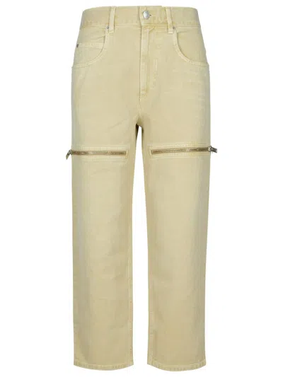 Isabel Marant Étoile Isabel Marant Etoile 'salia' Beige Cotton Jeans Woman In Cream