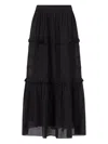 Isabel Marant Étoile Marant Etoile Volodia Cotton Long Skirt In Black