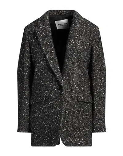 Isabel Marant Étoile Marant Étoile Woman Coat Charcoal Size 6 Virgin Wool, Acrylic, Synthetic Fibers, Wool, Alpaca Wool In Grey