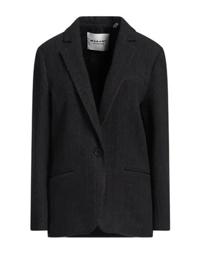 Isabel Marant Étoile Marant Étoile Woman Blazer Charcoal Size 6 Wool, Polyamide, Elastane In Grey