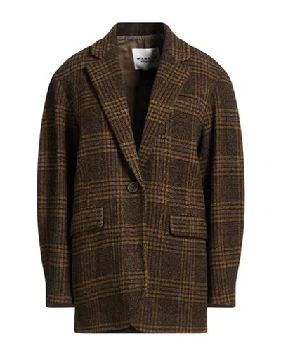 Isabel Marant Étoile Marant Étoile Woman Blazer Khaki Size 4 Virgin Wool In Brown