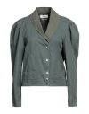 Isabel Marant Étoile Marant Étoile Woman Blazer Military Green Size 8 Cotton In Green