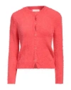 Isabel Marant Étoile Marant Étoile Woman Cardigan Coral Size 6 Polyamide In Red