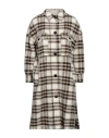 Isabel Marant Étoile Marant Étoile Woman Coat Beige Size 1 Merino Wool, Recycled Polyester, Recycled Fibers In Beige