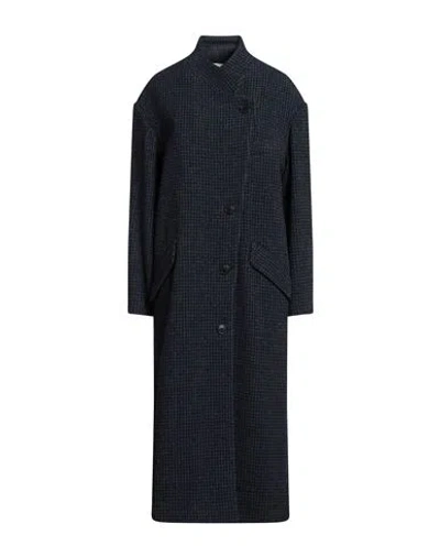 Isabel Marant Étoile Sabine Houndstooth Coat In Blue