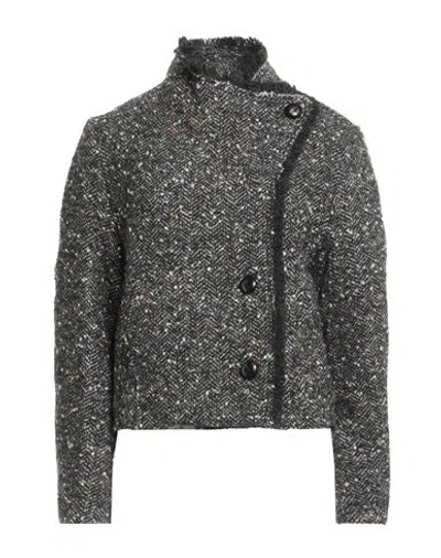 Isabel Marant Étoile Marant Étoile Woman Coat Charcoal Size 2 Shetland Wool, Acrylic, Polyester, Alpaca Wool, Polyamide