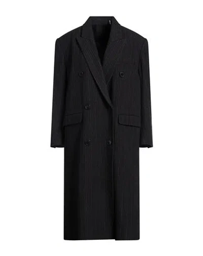 ISABEL MARANT ÉTOILE MARANT ÉTOILE WOMAN COAT MIDNIGHT BLUE SIZE 10 WOOL, POLYAMIDE, ELASTANE