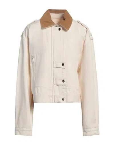 Isabel Marant Étoile Marant Étoile Woman Denim Outerwear Ivory Size 6 Cotton