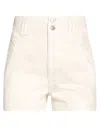 Isabel Marant Étoile Marant Étoile Woman Denim Shorts Beige Size 0 Cotton