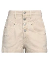 Isabel Marant Étoile Jovany High-rise Twill Shorts In Beige