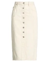 Isabel Marant Étoile Marant Étoile Woman Denim Skirt Beige Size 10 Cotton In Neutral