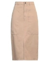 Isabel Marant Étoile Marant Étoile Woman Denim Skirt Camel Size 8 Cotton In Neutral