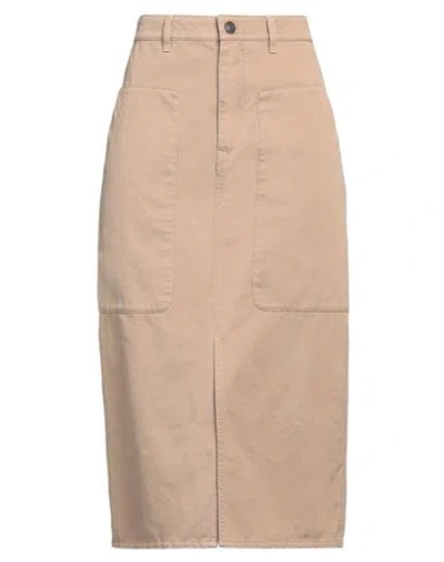Isabel Marant Étoile Marant Étoile Woman Denim Skirt Camel Size 8 Cotton In Neutral