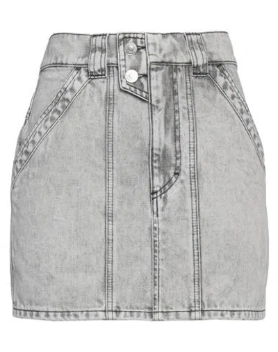 Isabel Marant Étoile Marant Étoile Woman Denim Skirt Light Grey Size 4 Cotton