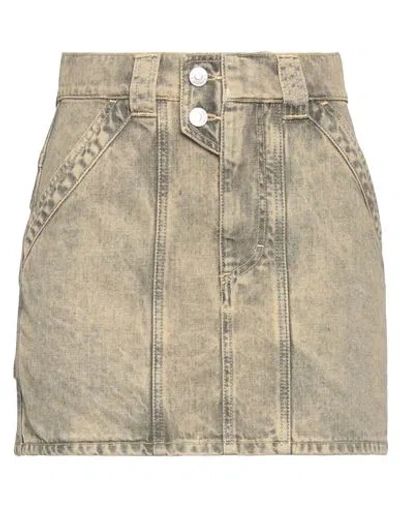 Isabel Marant Étoile Marant Étoile Woman Denim Skirt Pastel Yellow Size 4 Cotton