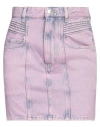 Isabel Marant Étoile Marant Étoile Woman Denim Skirt Pink Size 2 Cotton In Pink