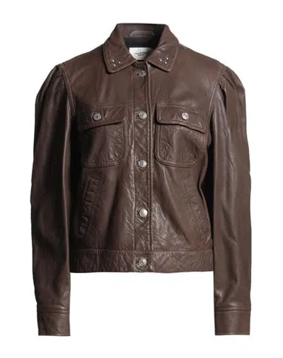 Isabel Marant Étoile Marant Étoile Woman Jacket Dark Brown Size 6 Lambskin