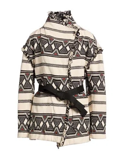 Isabel Marant Étoile Marant Étoile Woman Jacket Off White Size 10 Cotton, Polyester, Viscose In Neutral