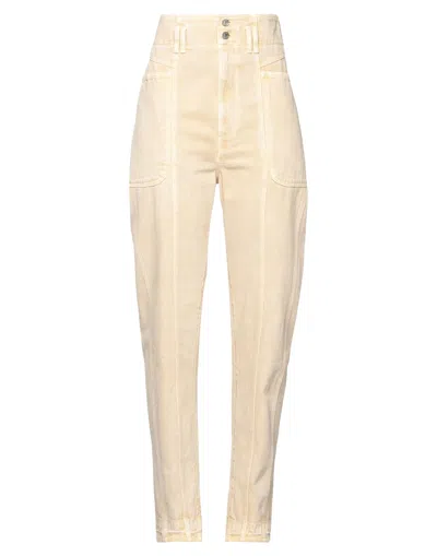 Isabel Marant Étoile Marant Étoile Woman Jeans Beige Size 10 Cotton