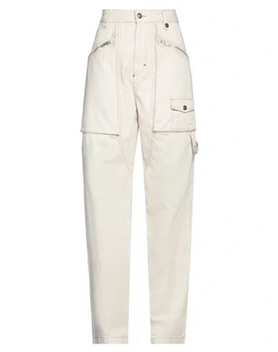 Isabel Marant Étoile Marant Étoile Woman Jeans Cream Size 6 Cotton, Hemp In White