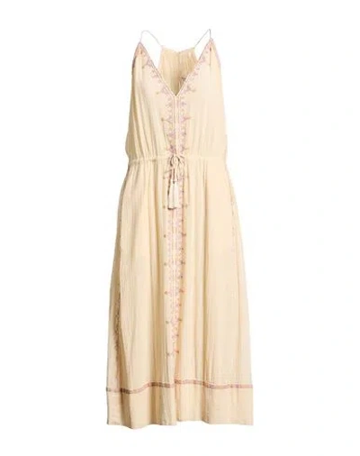 Isabel Marant Étoile Marant Étoile Woman Maxi Dress Beige Size 6 Organic Cotton In Neutral