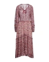 Isabel Marant Étoile Marant Étoile Woman Maxi Dress Burgundy Size 8 Viscose In Red