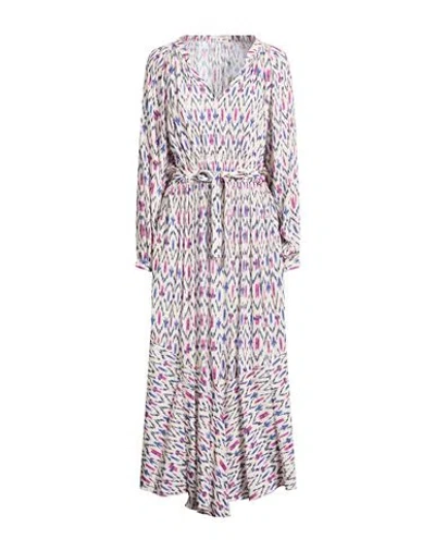 Isabel Marant Étoile Marant Étoile Woman Maxi Dress Ivory Size 4 Viscose In Multi