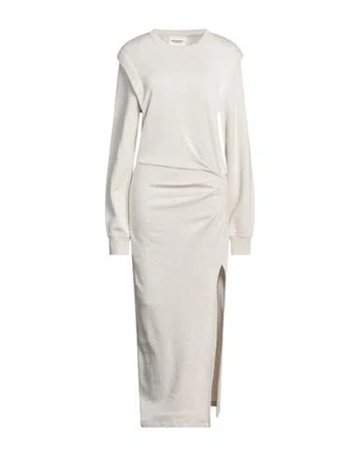 ISABEL MARANT ÉTOILE MARANT ÉTOILE WOMAN MAXI DRESS LIGHT GREY SIZE 10 VISCOSE, COTTON, LINEN
