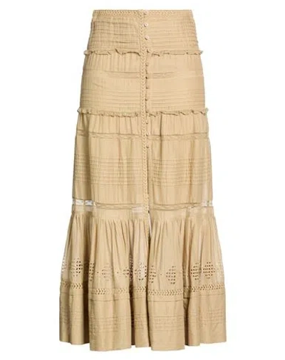 Isabel Marant Étoile Marant Étoile Woman Maxi Skirt Sand Size 8 Cotton In Brown